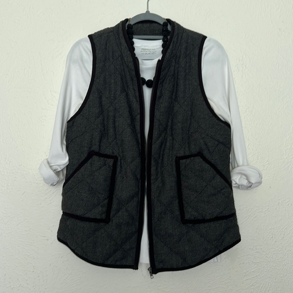 SOLD Herringbone Quilted Vest